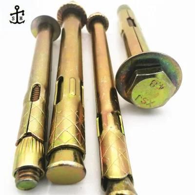 Carbon Steel Galvanized Outer Hexagon Flange Casing Gecko Expansion Bolt Made in China