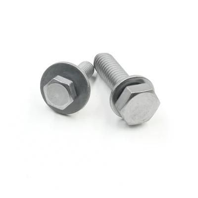 Factory Screw Customized Carbon Steel Indented Hexagon Washer Bolt