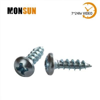 Standard Thread Phillips Pan Head Zinc Plated Particle Board Screws