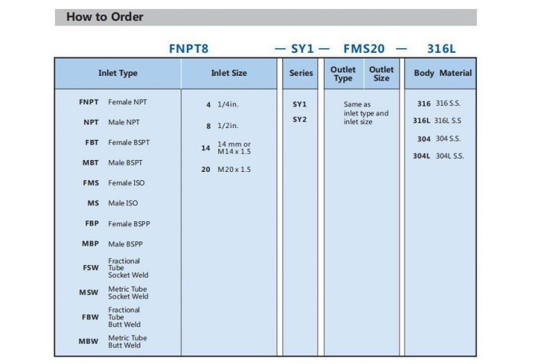 Hikelok Stainless Steel 1/2 in 1/4 in NPT 6000psi Syphons