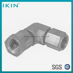 Ikin Stainless Steel Hydraulic Pressure Gauge Connector with 90&deg; Elbow Fluid Power Solutions Hydraulic Test Connector Hose Fitting