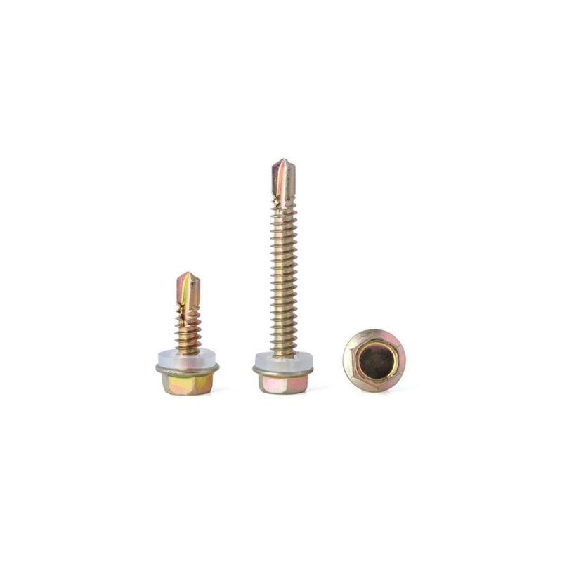 Yellow Zinc Hex Head Self Drilling Screw