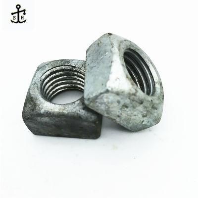 Zinc Plated Galvanized Black HDG Stainless Steel A2 A4 Square Nut Made in China