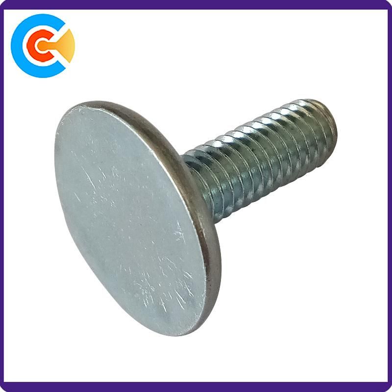 Carbon Steel Galvanized M6 Flat Head Button Screw