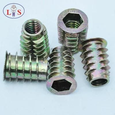 Zinc Alloy Hexagonal Socket Insert Nut