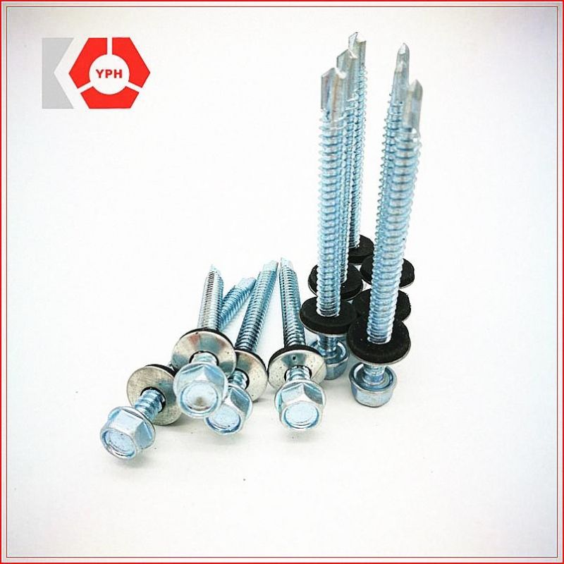 Slotted Hex Washer Full Thread Self Drilling Screw