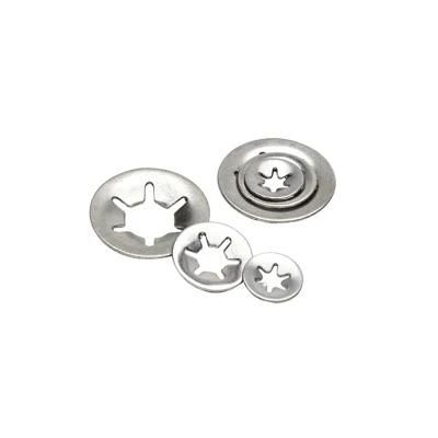 OEM Manufacture Stainless Steel Star Push-on Retaining Locking Washer Clip Lock Clamp Starlock Washers Internal Tooth Washer for Screw and Nut