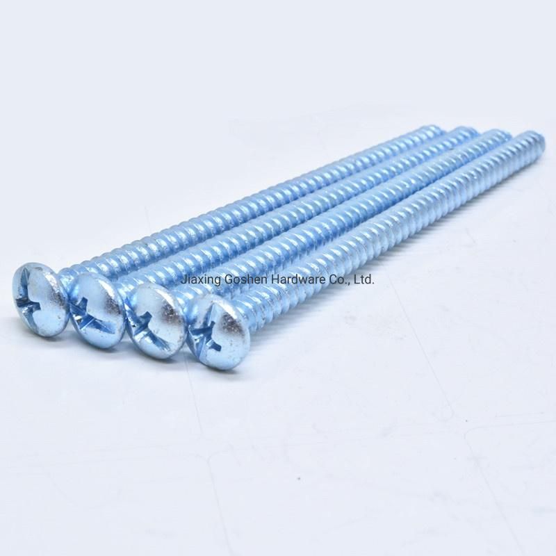 Blue and White Zinc Plated Pan Head Cross Self Tapping Screws
