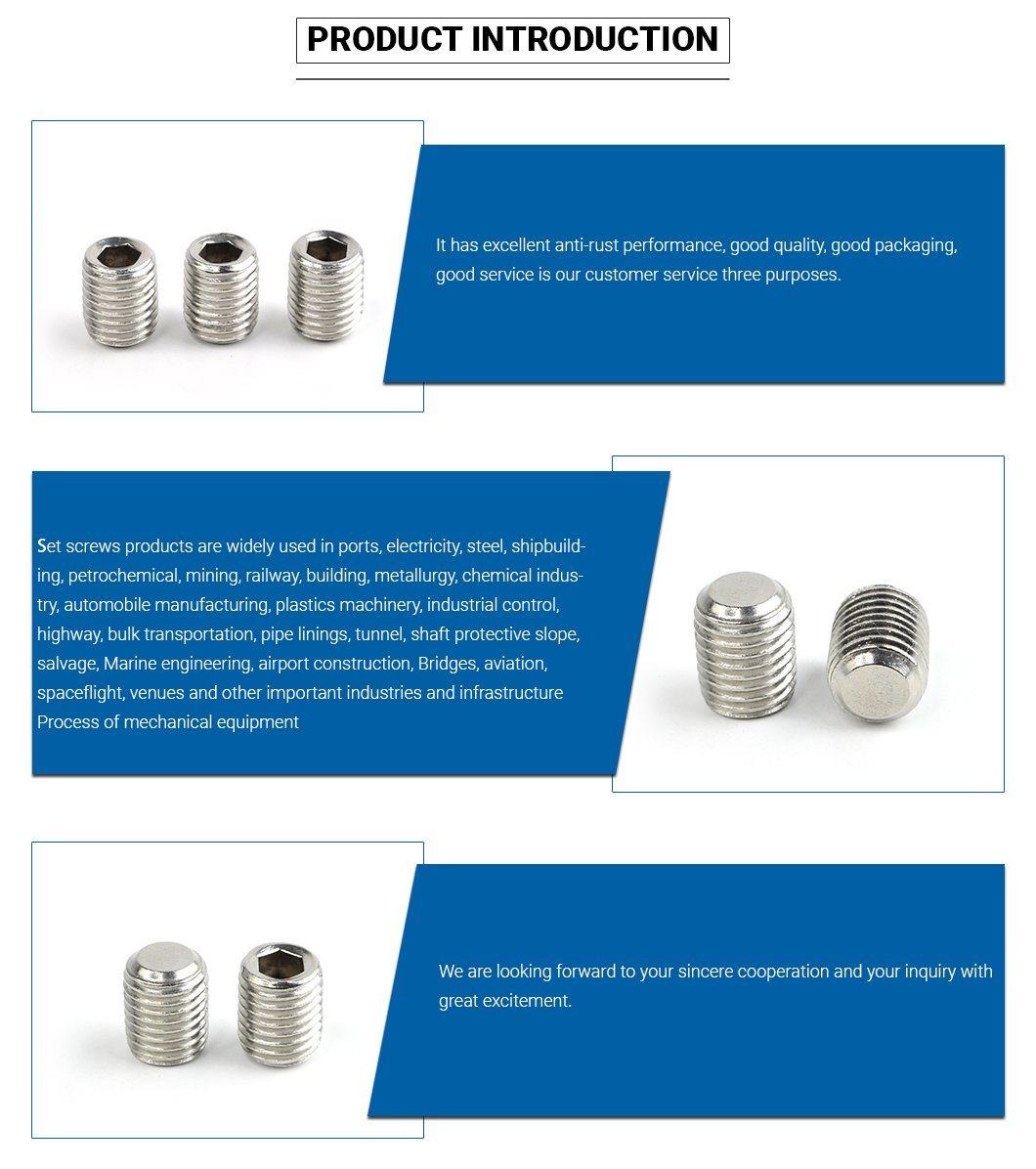 A2 Stainless Steel 304 M1.4-M24 Fastener Set Screw