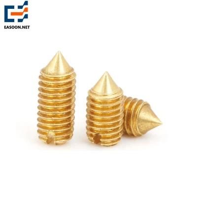 Brass Set Screw for Machine Brass Natural Color Set Screw DIN533 Slotted Grub Screws