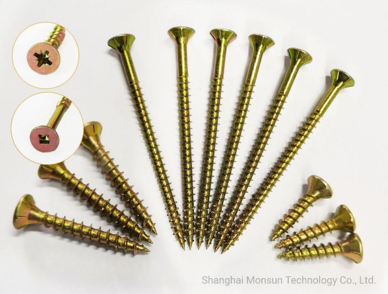 Fully Threaded Single Thread Woodscrew with Serrations
