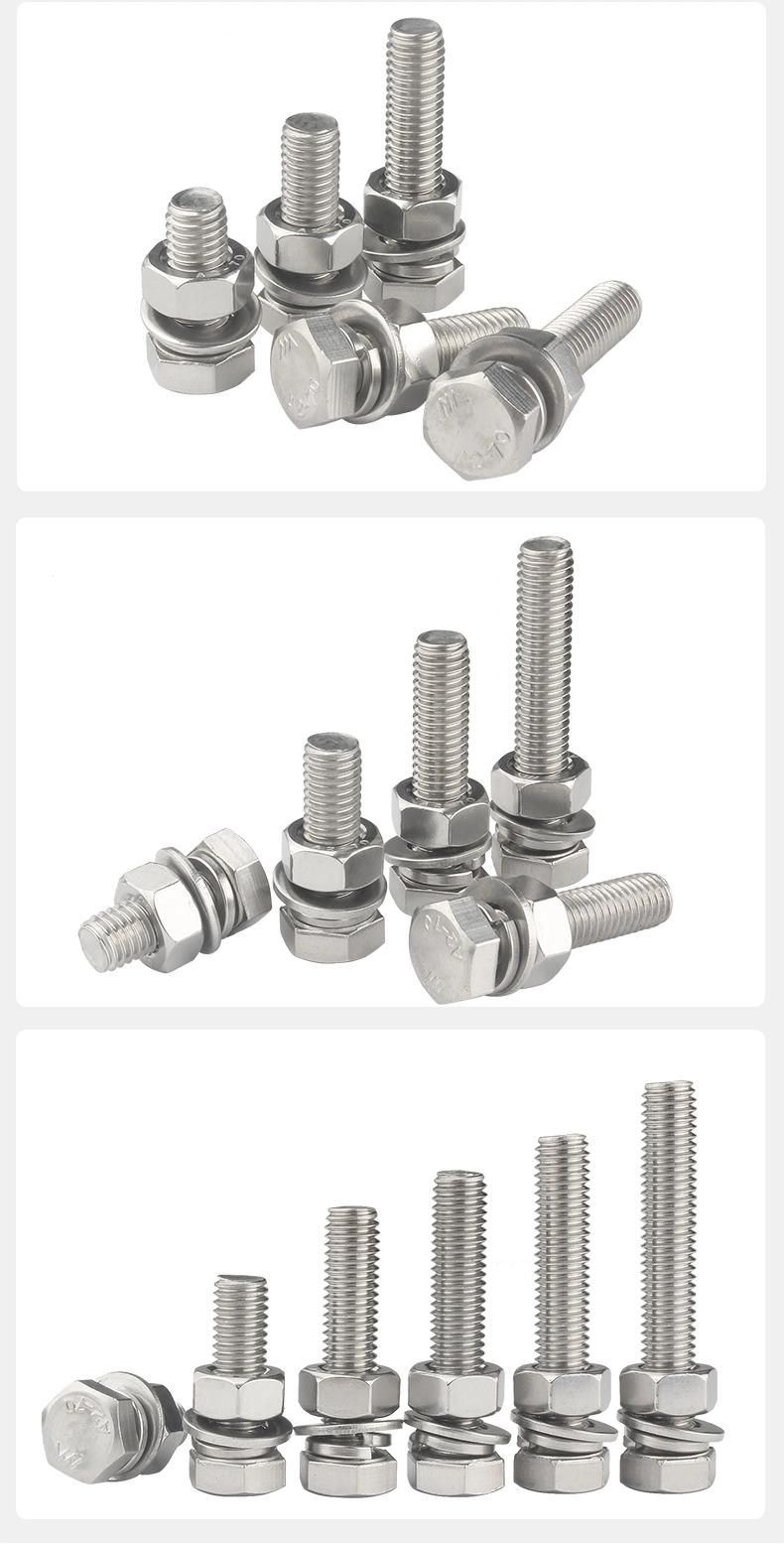 China Suppliers Manufacturing Price Size Galvanize Grade 8.8 Hex Bolt Nut Set Stainless Steel Different Types of Bolts and Nuts