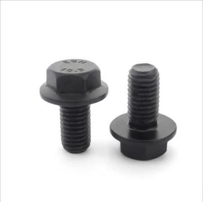 Grade4.8/8.8/10.9/12.9 Grade Black Zinc Hex Flange Bolt DIN6921