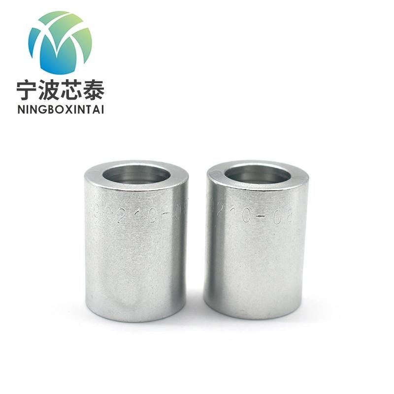 OEM Factory International Hydraulic Pipe Hose Ferrule 00210 Connections for Pressing Jb O-Ring Metric Male Flat Seat for Spiral Hose