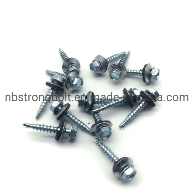 Hex. EPDM Self Drilling Screw Manufacturer &Factory Reduced Point 4.8X29 with Zinc Plated