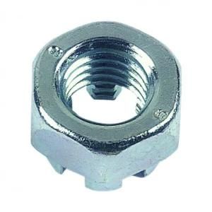 DIN935 Hexagon Slotted Nut with White Zinc Palted Cr3+ M8 Grade 8
