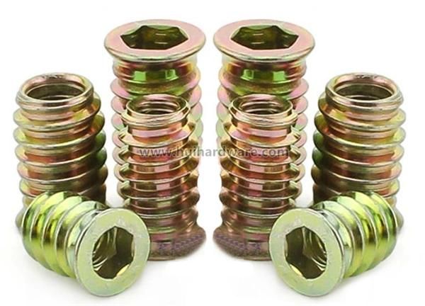 Iron Internal and External Tooth Furniture Nuts