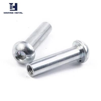 Steel Flat Head Rivet Nut with Knurling