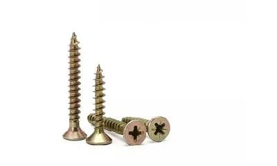 Made in China Superior Quality Yellow Zinc Plated Countersunk Head Chipboard Screw
