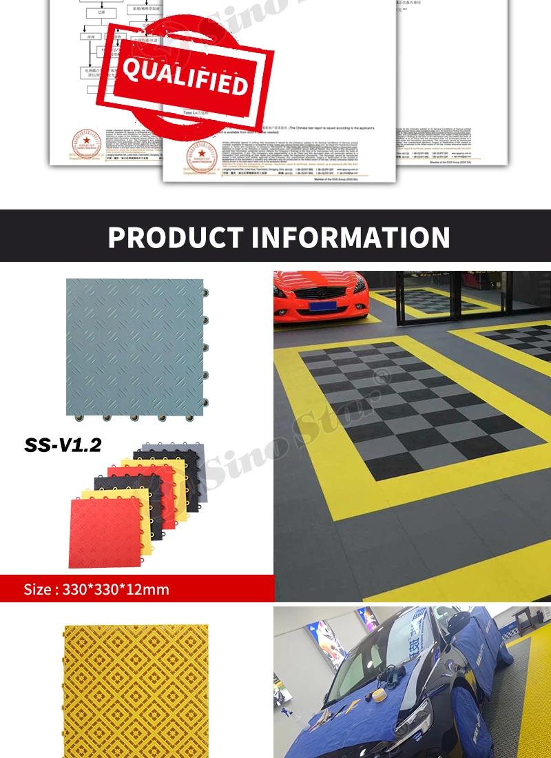 Ss-V1.8pm Sino Star18mm PP Garage Interlocking Floor Tiles Removable Plastic Interlocking Floor Mats for Car Washing