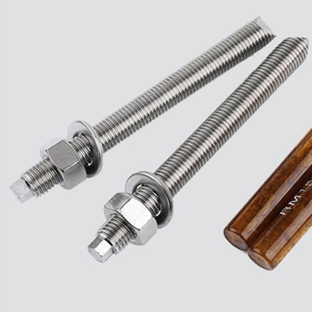 Stainless Steel Chemical Stud Anchor Bolt with Hex Nut and Washer