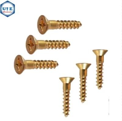 Brass Material for Self Tapping Wood Screw /Flat Head Phillips Drives Brass Material Wood Screw/Coach Screw/Self Tapping Screw