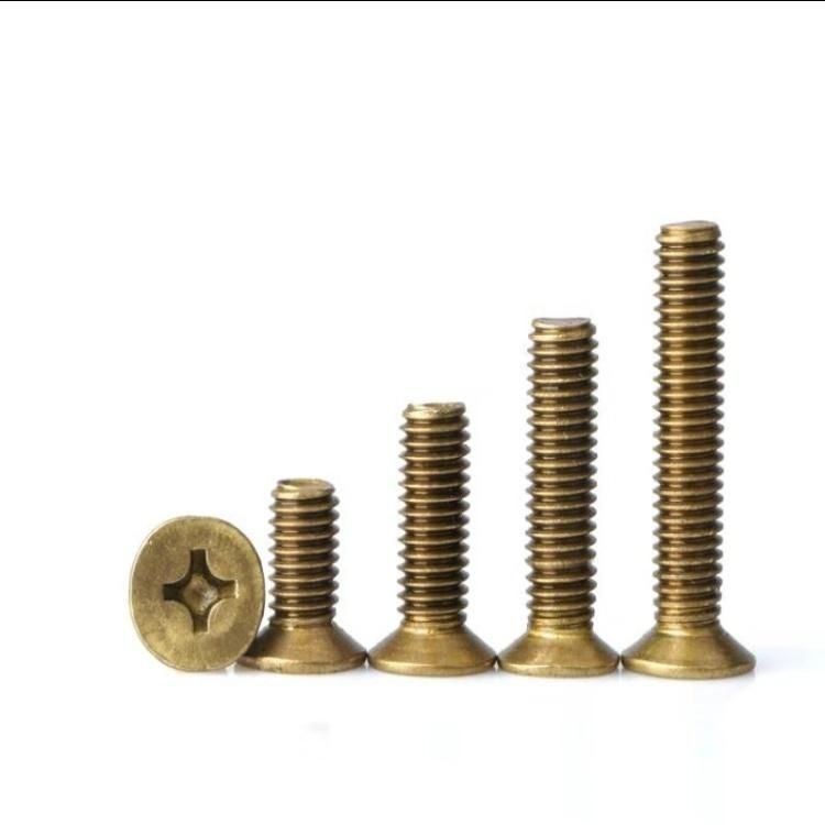 Brass Cross Recessed Countersunk Head Screws, Machine Screw