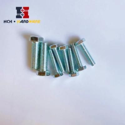 Fastener Blue Hex Head Bolt with Nut and Washer