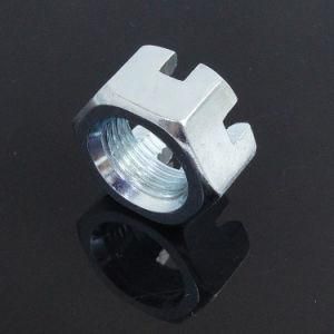 DIN935 Type B Castle Nut M24 White Zinc Plated