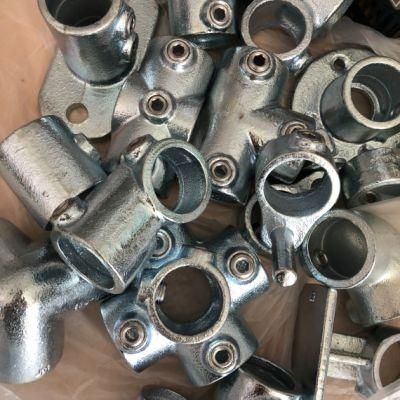 Electrogalvanizing 90 Degree Elbow Key Clamp Fittings for 42.4mm Pipes