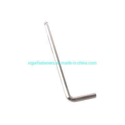 Exquisite Nickel Plated Cr-V L Shaped Hex Key with Ball Point Allen Wrench for Furniture