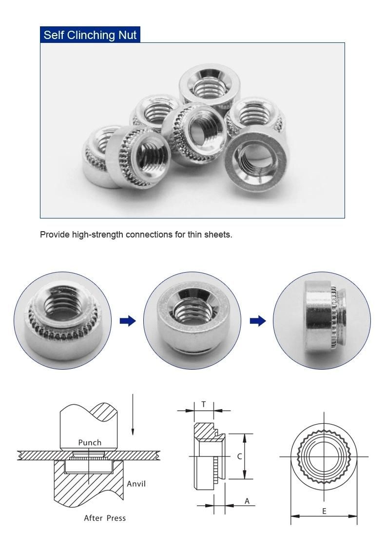 Pem Nuts Stainless Steel 304 316 Self-Clinching Nut Cls-M3-1/2