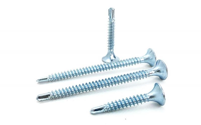 #6 Phosphate/Zinc Coated Yellow/Black Fine Thread Cross Recess Self-Drilling Drywall Screw for Plasterboard on Timber Supports