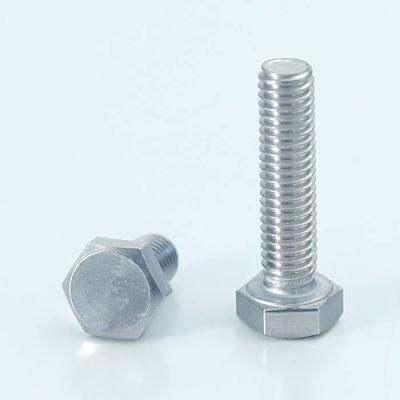 DIN933 Hex Head Bolt Hex Cap Screw Stainless Steel 304 316 Full Thread