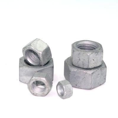 Grade 8.8 Professional Manufacturer Wholesale Hex Nut with HDG Finish Hot-DIP Galvanized/Zinc Plated Hex Nuts