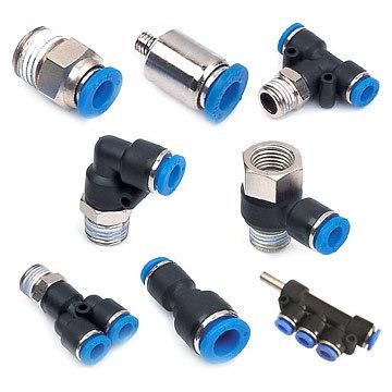 Nickel-Plated Fittings Nickel-Plated Connectors Pneumatic One Touch in Fitting