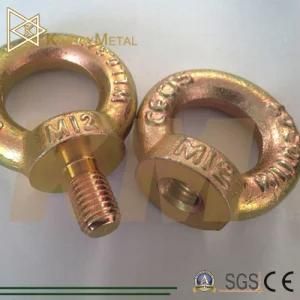 Yellow Zinc Galvanized Eye Bolt DIN580 and Eye Nut DIN582