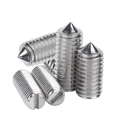 Stainless Steel DIN914 ISO4027 ANSI/ASME B 18.3.6m Hexagon Socket Set Screws with Cone Point