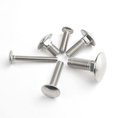 Stainless Steel 304 Carriage Bolt DIN603 Mushroom Head Square Neck Bolts M6