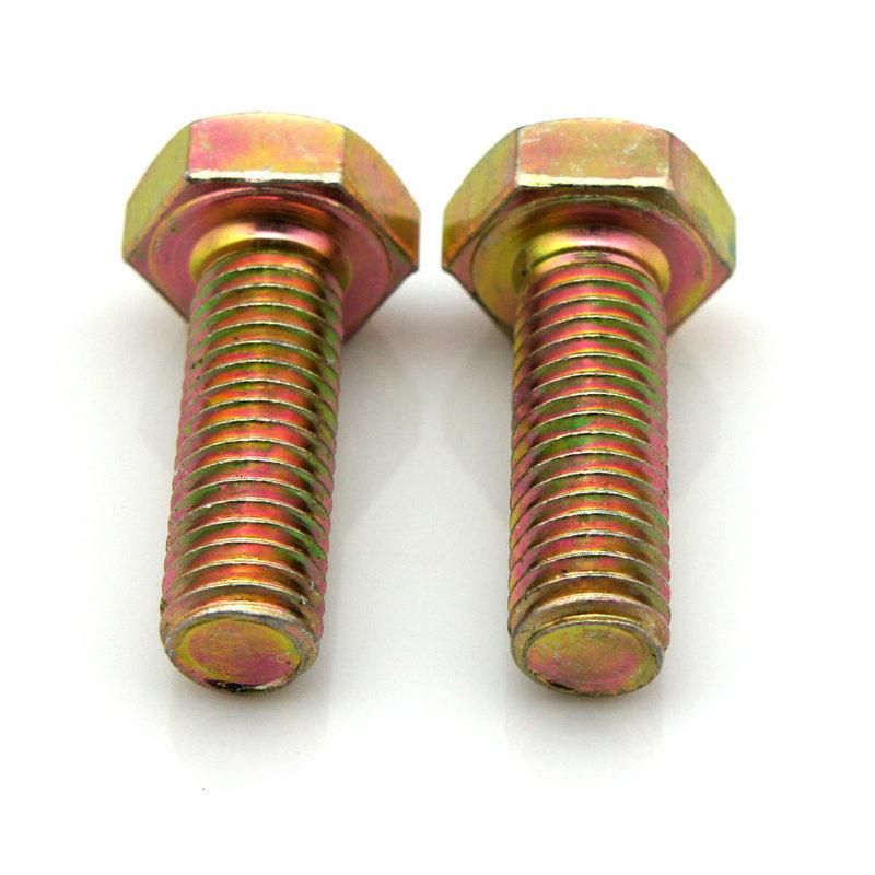 DIN933 Hex Head Bolt Full Thread with Nut and Washer Yellow Zinc Plated Gr4.8