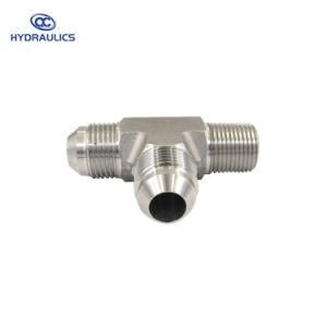 Stainless Steel Jic Fittings Jic Male X NPT Male Run Tee Adapters