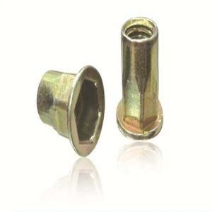 Flat Head Inside &amp; Outside Hexagonal Body Rivet Nut