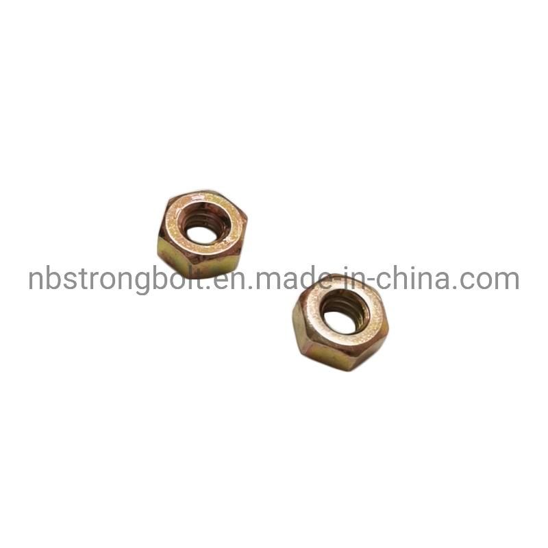 ASME/ANSI B18.2.2 Hex Nut with Yellow Zinc Gr. 8 1/4"-20