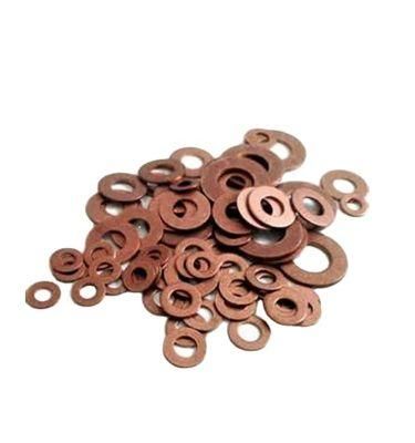 Wxsny Fastener Brass Copper Colored Metal Round Flat Plate Fender Washers Sealing Gasket Punched Ring Washer