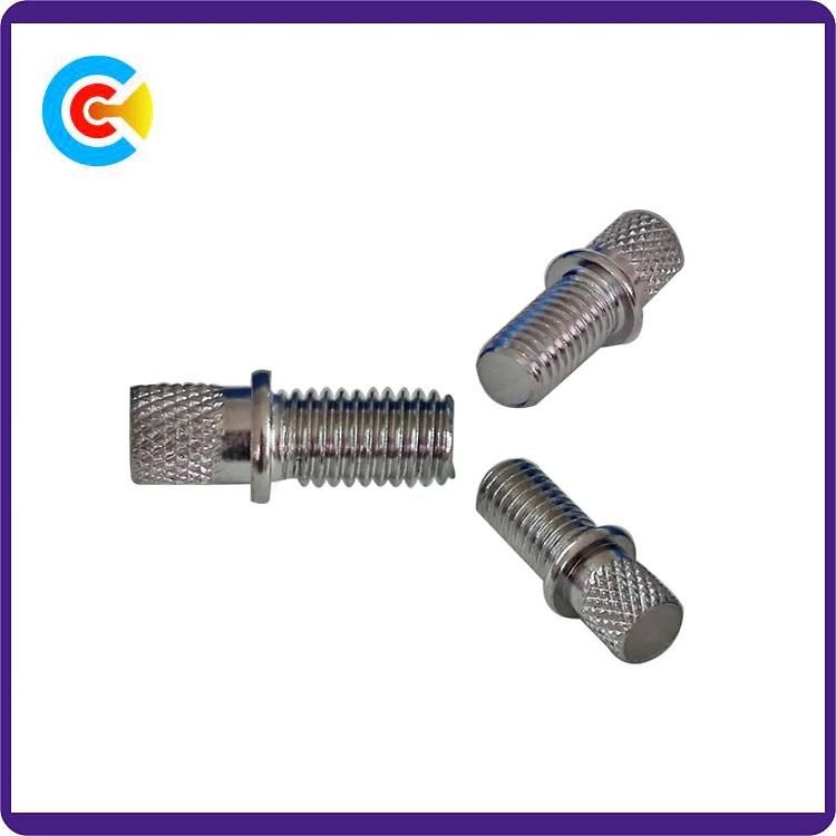 Carbon Steel/4.8/8.8/10.9 M2.5/Galvanized/Customized Double Rod Fastener Knurled Bamboo Screw