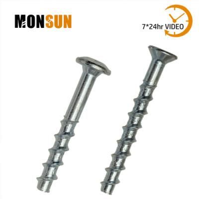 Zinc Panted Steel Hexalobular Socket Multi-Fixed Concrete Screws