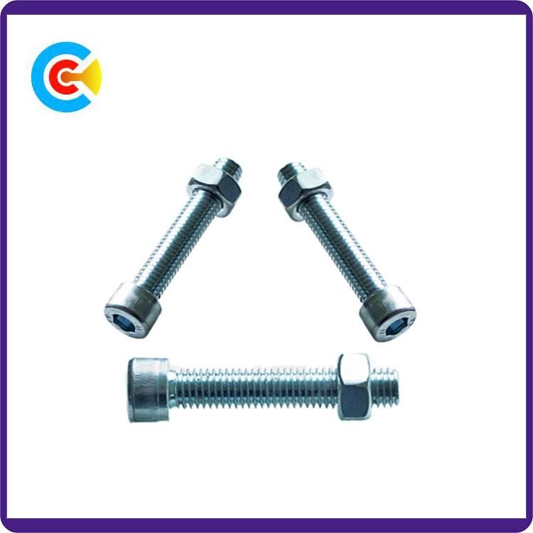 DIN/ANSI/BS/JIS Carbon-Steel/Stainless-Steel Inner Hexgon Carriage Screws for Building Railway