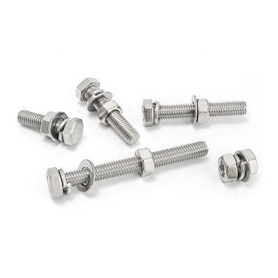 DIN 933 DIN 931 OEM Fasteners Ss201 SS304 SS316 Stainless Steel Hex Bolt