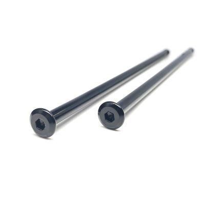 Chamfered Thin Low Head Hexagon Socket Allen Machine Screws Bolts with Black
