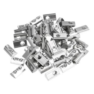 Drop in T Nut Roll-in T-Slot Nuts with Spring Loaded Ball Slot 8 for 4040 Series Aluminum Profile